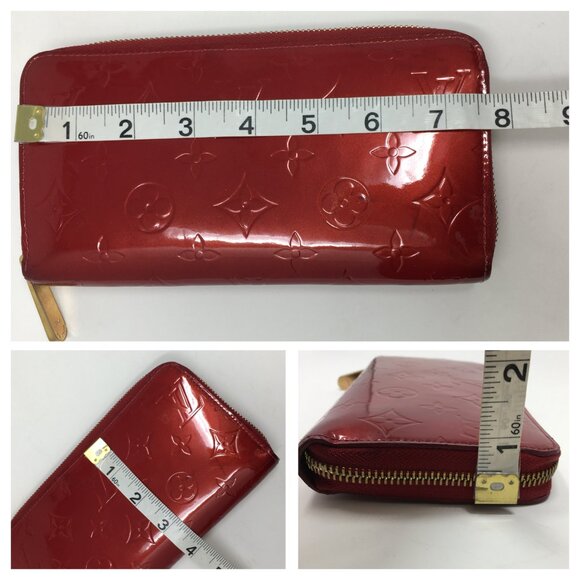 Louis Vuitton Authentic Zippy Wallet Vernis Red Patent Leather with Dust Bag - Picture 15 of 16